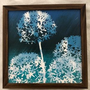 Blue dandelion art